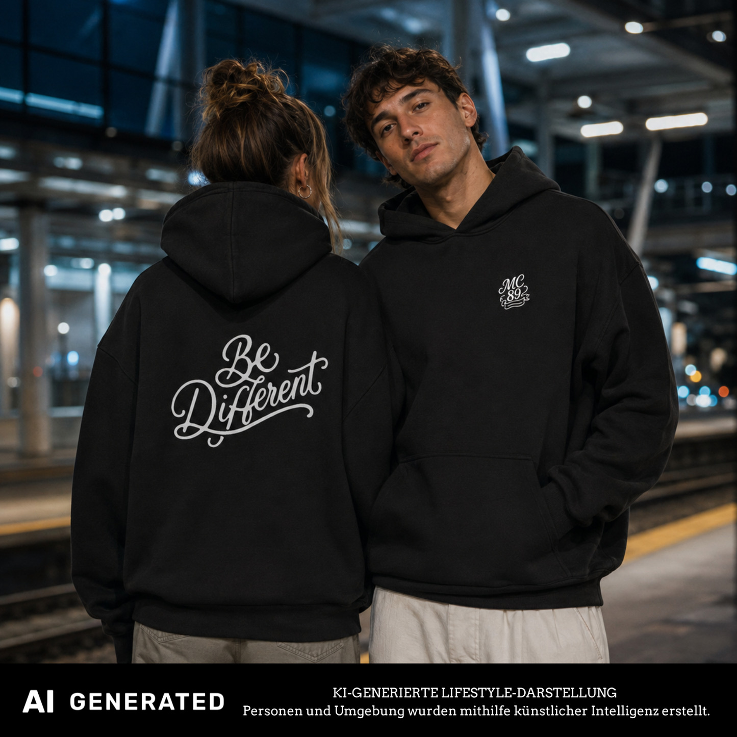 BE DIFFERENT Oversized Hoody Matt Choupani X The Squad