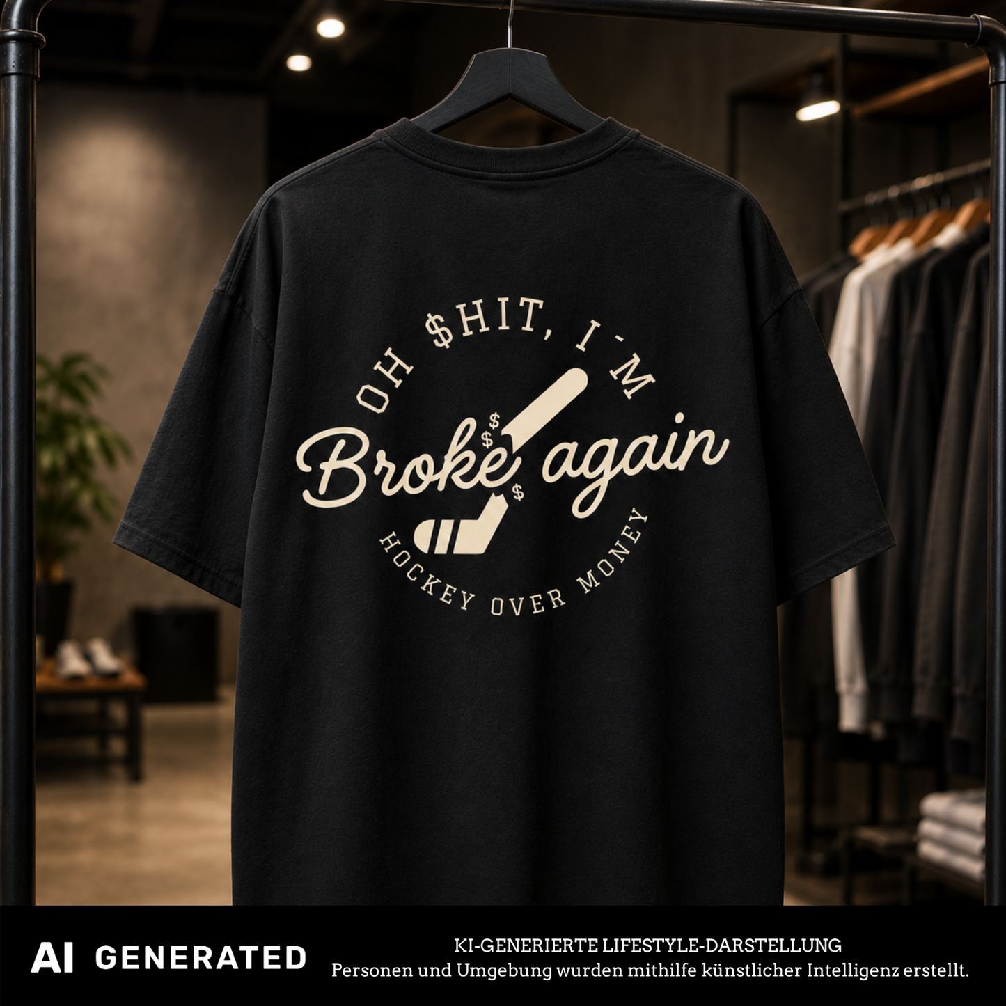 BROKE AGAIN Oversized Premium Shirt Schindi x The Squad
