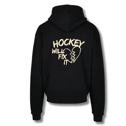 The Squad "Hockey will fix it" Ultra Heavy Oversize Hoodie in 2 Farben