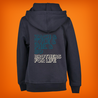 Brothers for Life "4 Brothers" Kids Hoody back