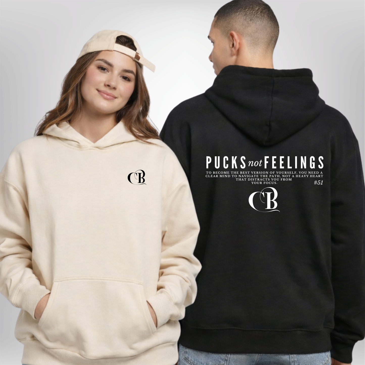 "CATCHING PUCKS NOT FEELING" Cody Brenner X The Squad Oversized Hoodie