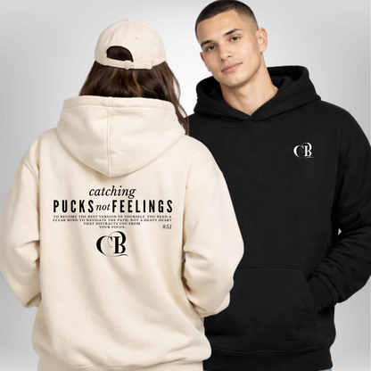 "CATCHING PUCKS NOT FEELING" Cody Brenner X The Squad Oversized Hoodie