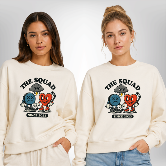 "CLOUDY MOOD" The Squad Hockey Ladies Oversized Crewneck