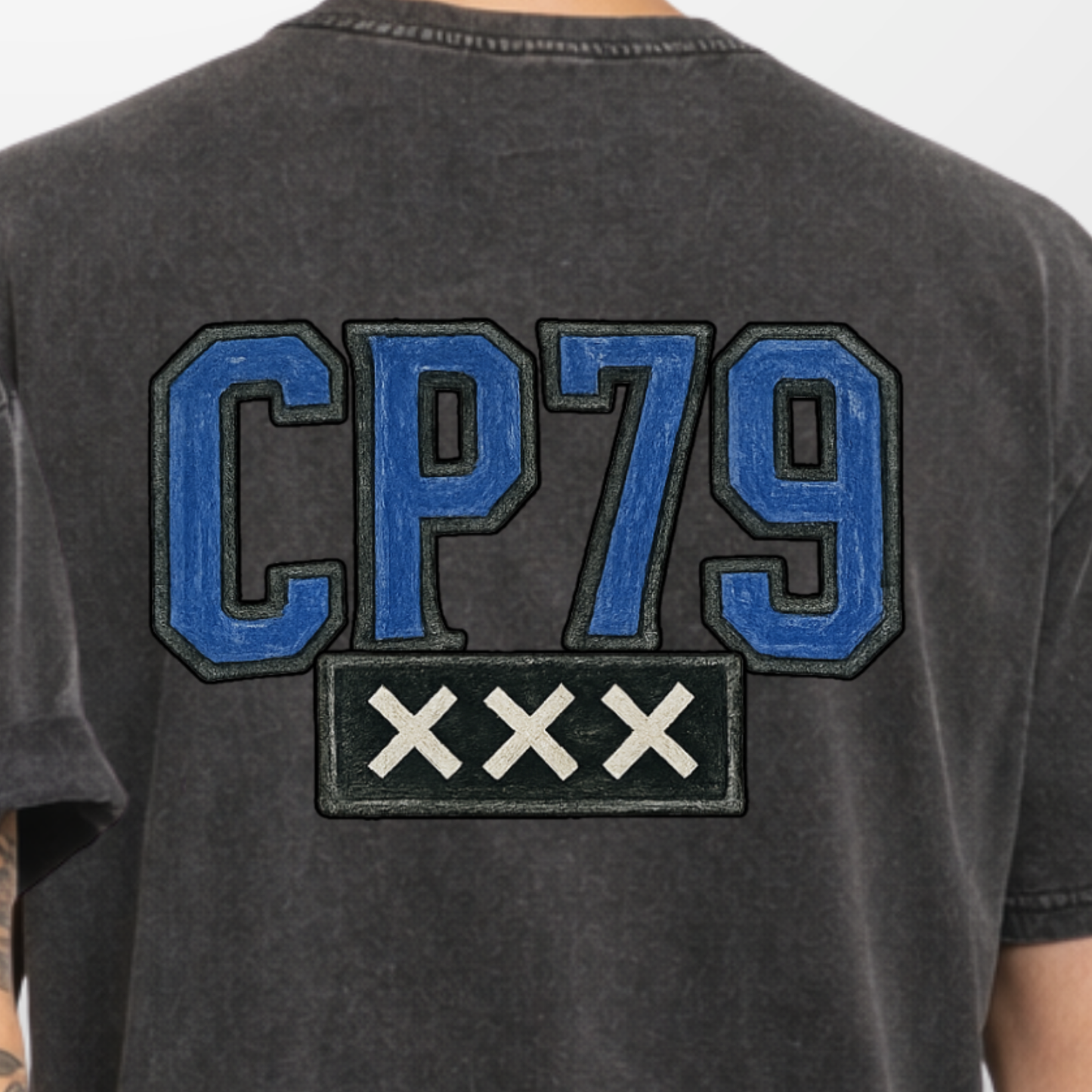 "CP79" Calvin Pokorny X The Squad Acid Washed Oversized T-Shirt