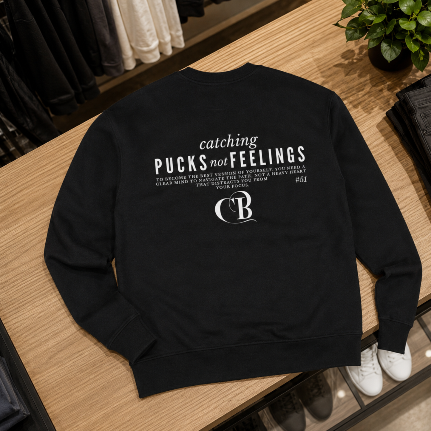 Catching Pucks Crewneck Cody Brenner X The Squad