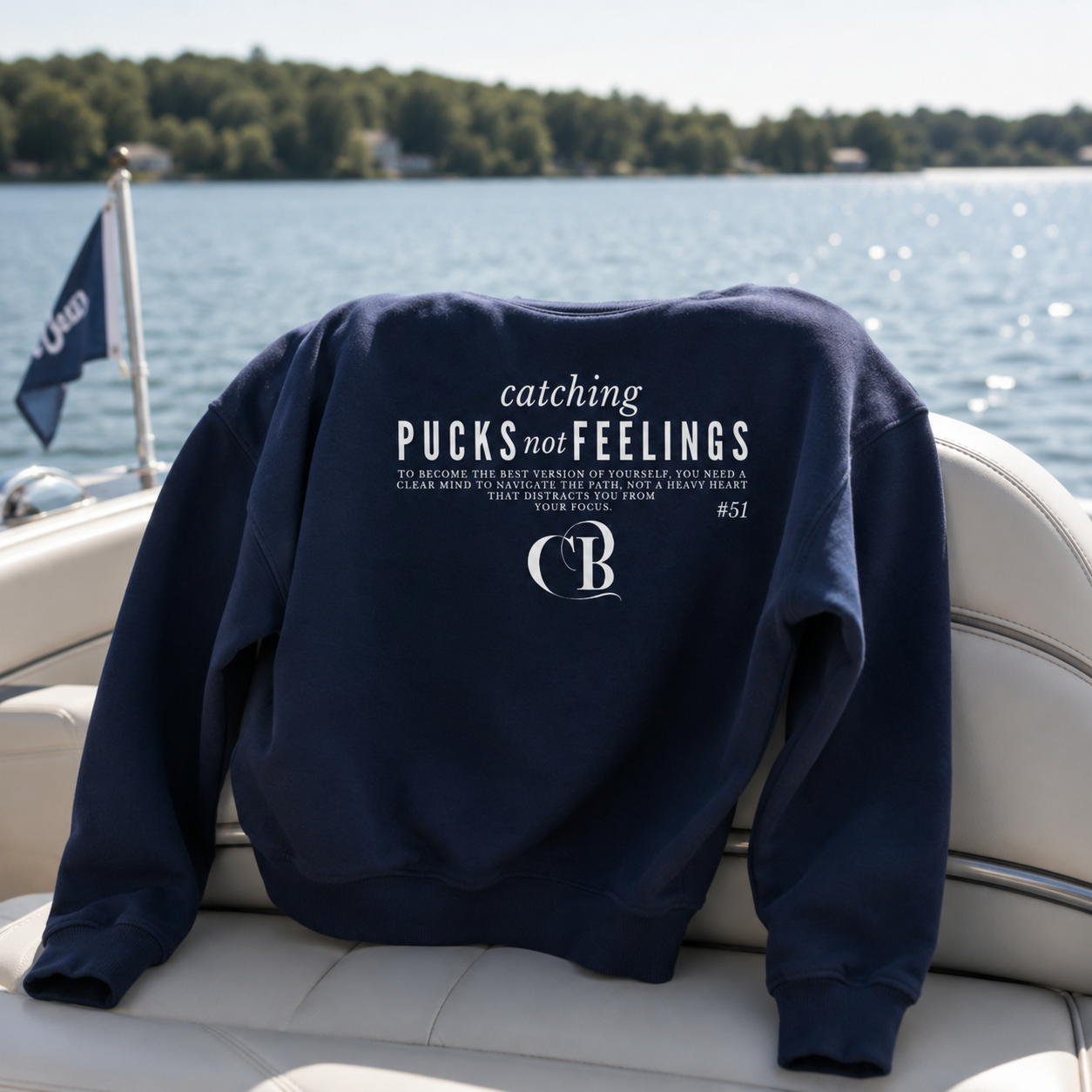 Catching Pucks Ladies Crewneck Cody Brenner X The Squad