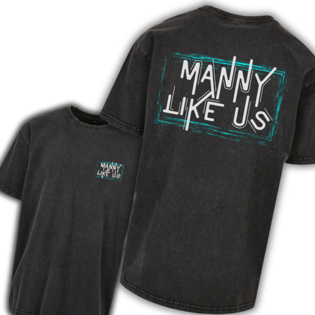 Manuel Wiederer * Manny Like Us *  "MLU Desing" Acid Washed Heavy Oversize T-Shirt