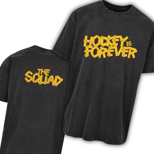 The Squad  "Hockey is Forever" Acid Washed Oversize T-Shirt