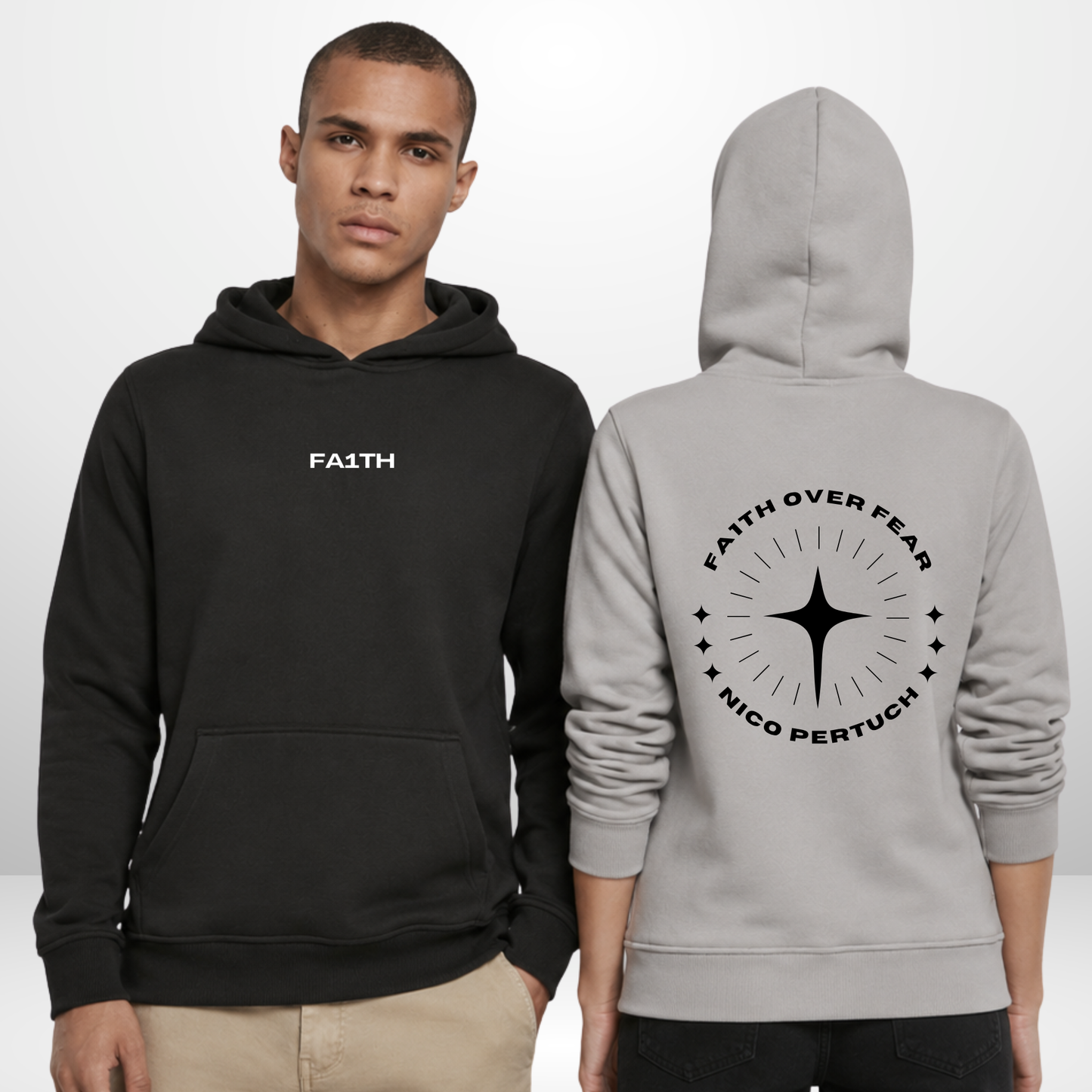 "FA1TH OVER FEAR"  Nico Pertuch X The Squad Hockey Heavy Hoody in 2 Farben