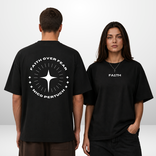"FA1TH OVER FEAR" Nico Pertuch X The Squad Hockey Oversized Shirt in 2 Farben