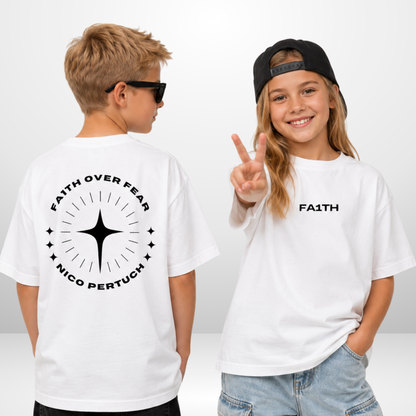 "FA1TH OVER FEAR"  Nico Pertuch X The Squad Kids T-Shirt