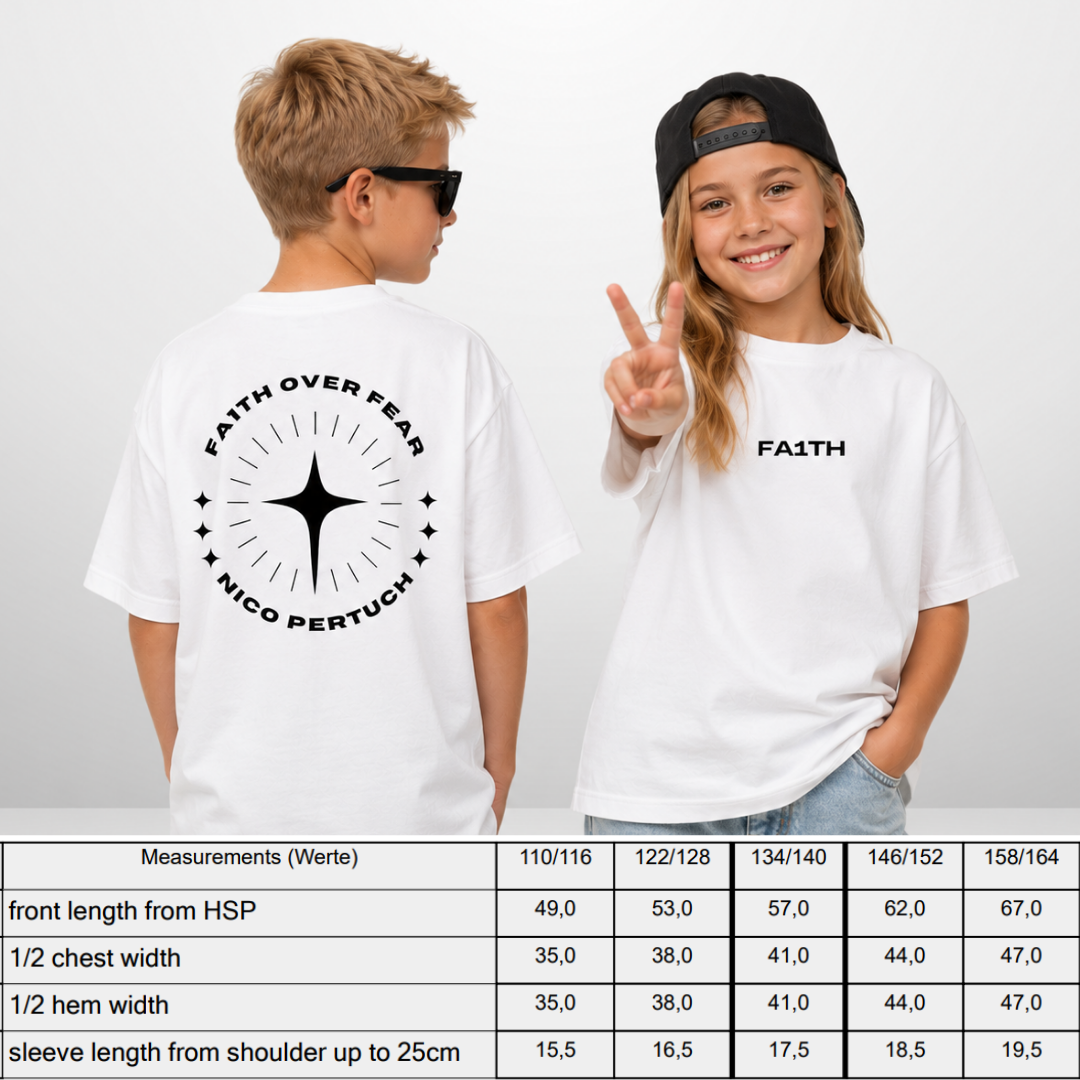 "FA1TH OVER FEAR"  Nico Pertuch X The Squad Kids T-Shirt