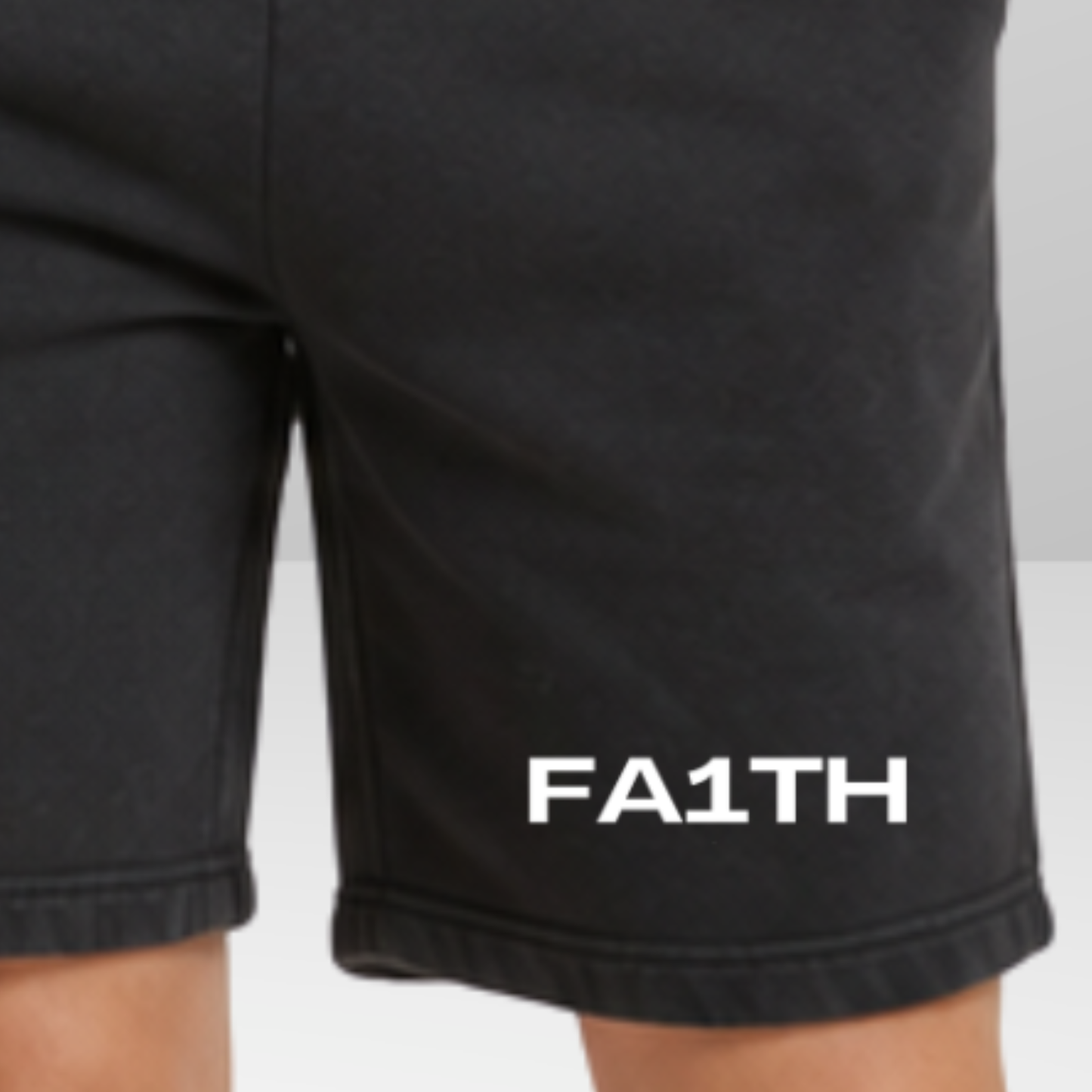 "FA1TH OVER FEAR" Nico Pertuch X The Squad Vintage Heavy Shorts