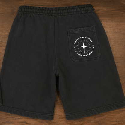 "FA1TH OVER FEAR" Nico Pertuch X The Squad Vintage Heavy Shorts