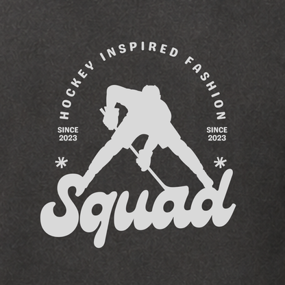 "FACE-OFF" The Squad Hockey Acid Washed Round Neck Tee