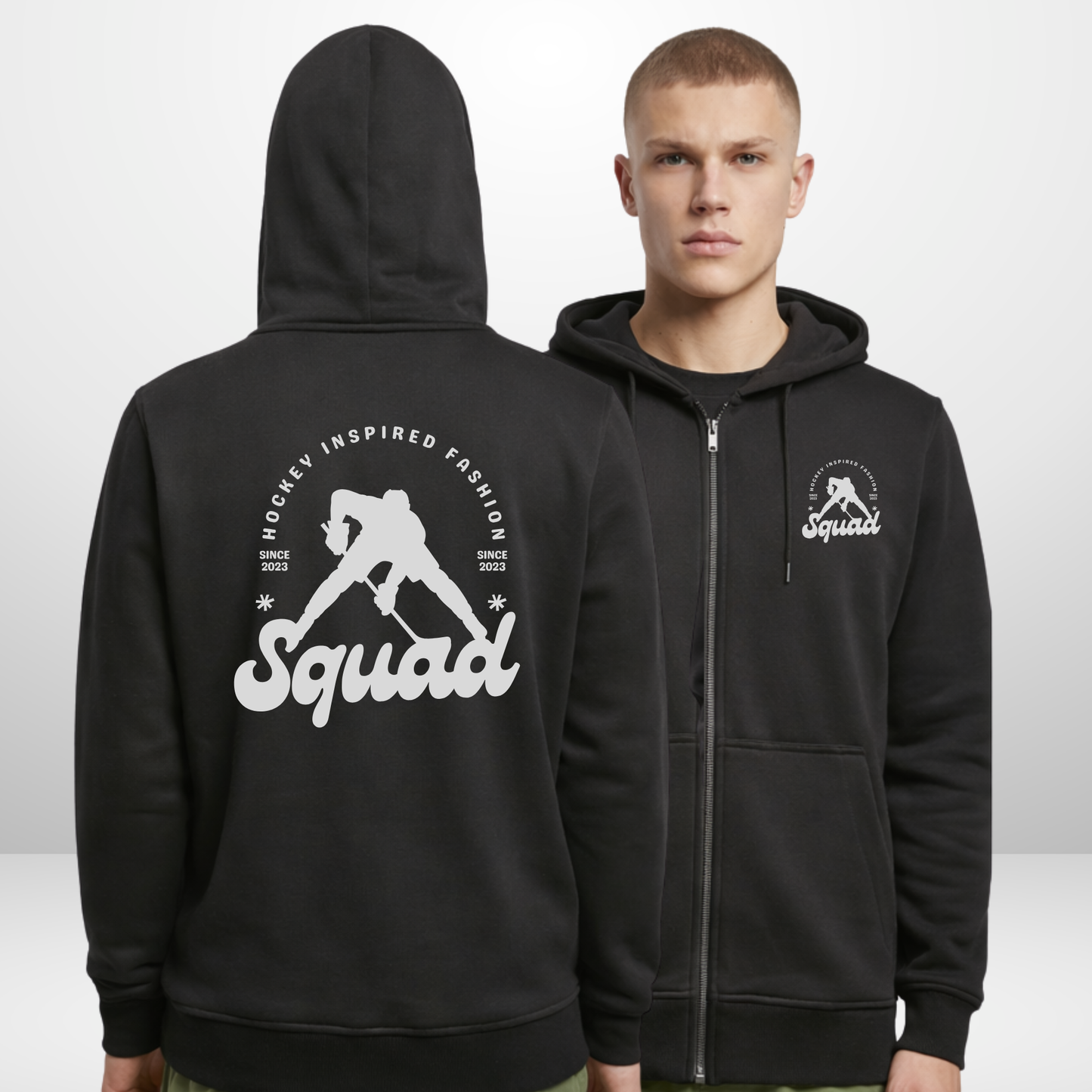 "FACEOFF" The Squad Heavy Zip Hoody