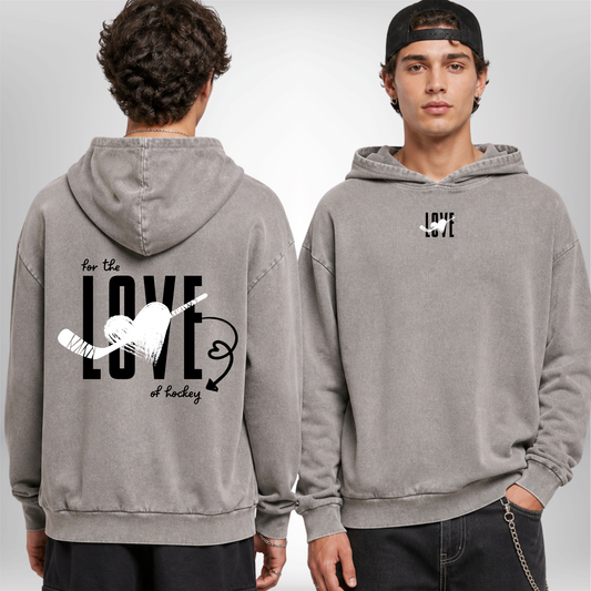 "FOR THE LOVE OF HOCKEY" The Squad Oversized Vintage Hoody