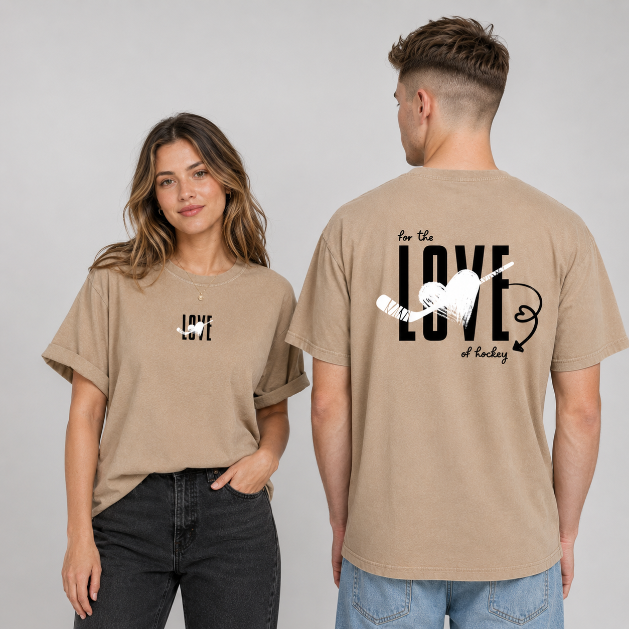 "FOR THE LOVE OF HOCKEY" The Squad Hockey Oversized T-Shirt