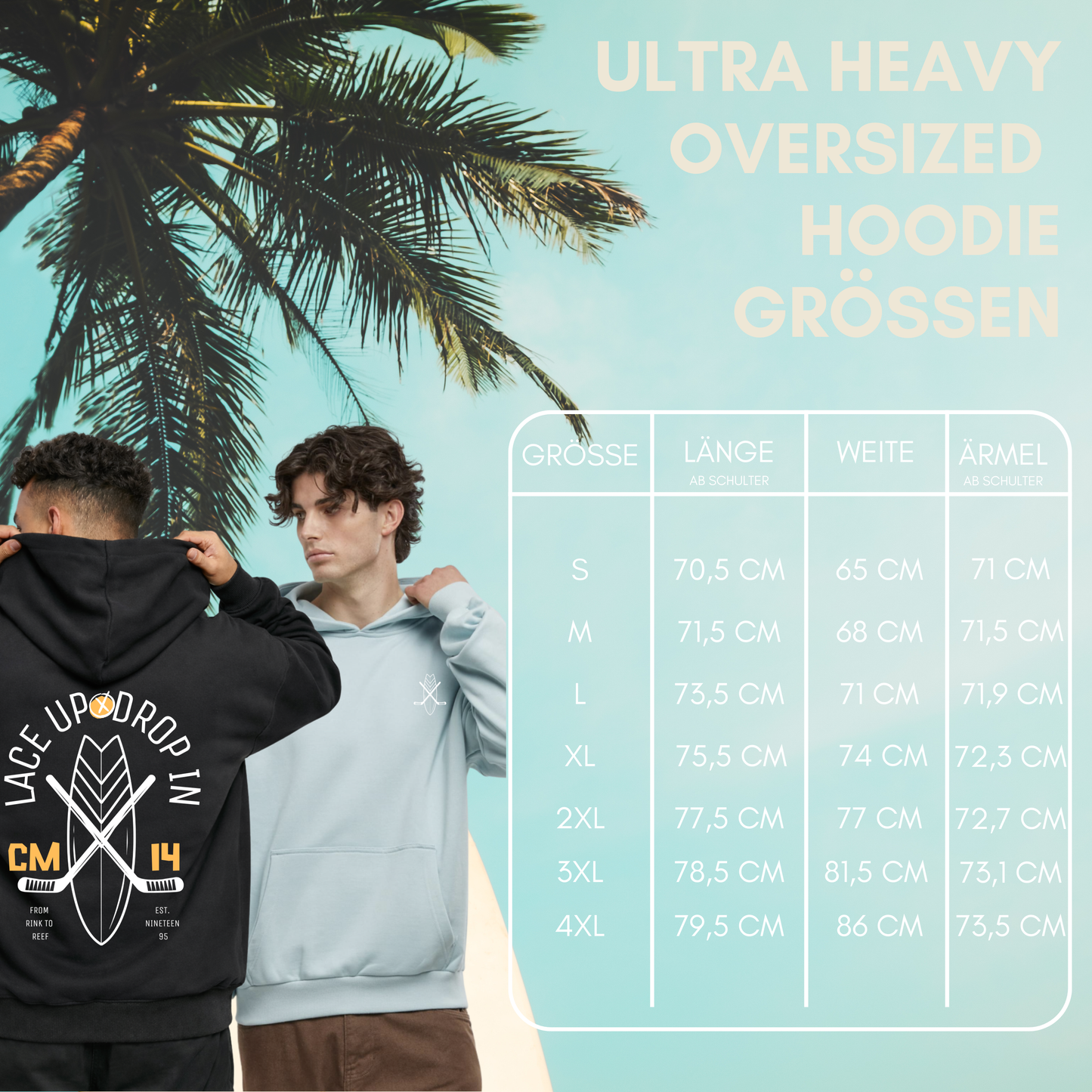 "FROM RINK TO REEF" Cole Maier X The Squad Overiszed Hoody in 2 Farben