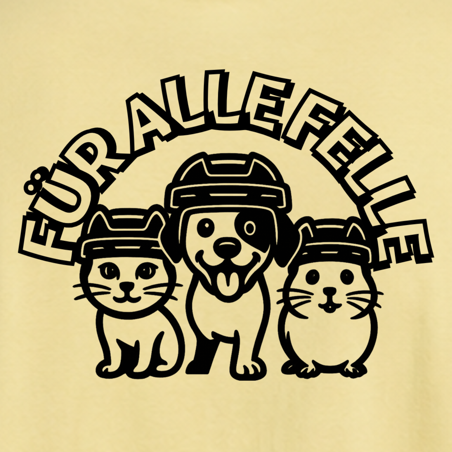 "FÜR ALLE FELLE"  🐶🐱🐹 The Squad Hockey Oversized T-Shirt