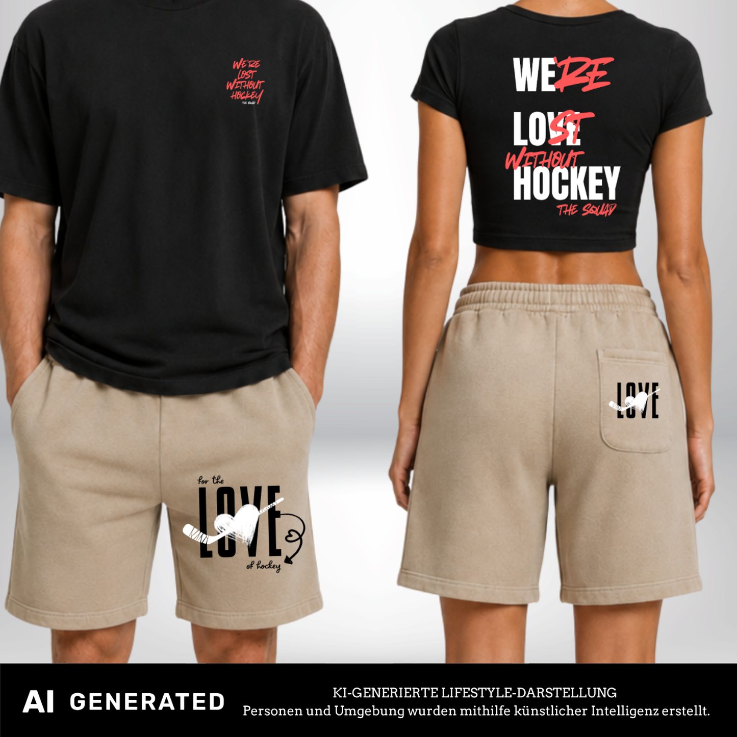 For the Love of Hockey Vintage Heavy Shorts