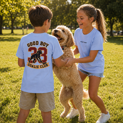 Good Boy Goalie Club Kids Shirt
