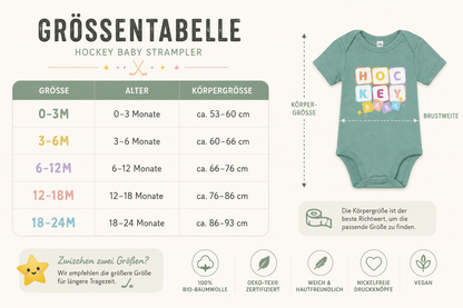 "HOCKEY BABY" The Squad Hockey Baby Bodysuit / Strampler in 2 Farben