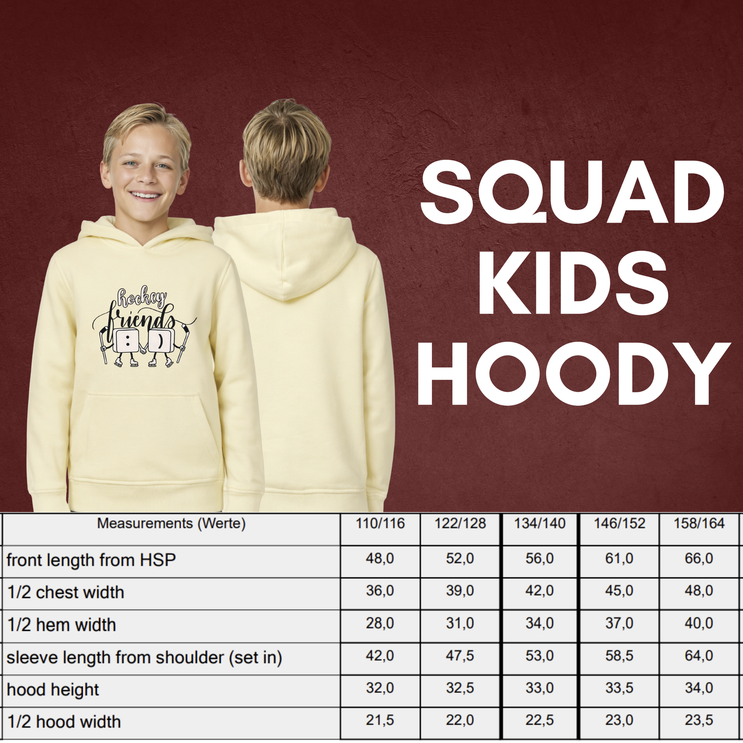 "HOCKEY FRIENDS" The Squad Kids Hoody