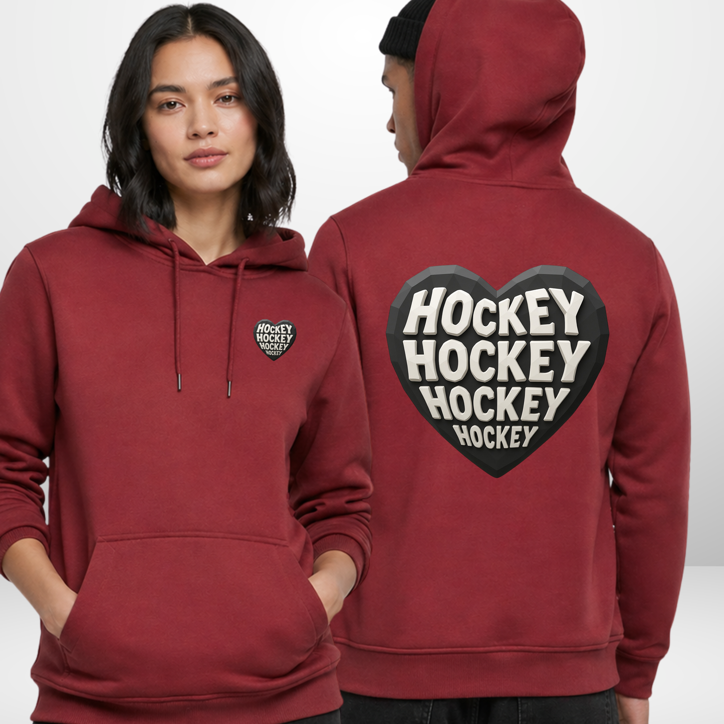 "HOCKEY HEART" The Squad Heavy Hoody