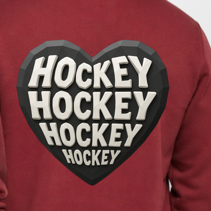 "HOCKEY HEART" The Squad Heavy Hoody