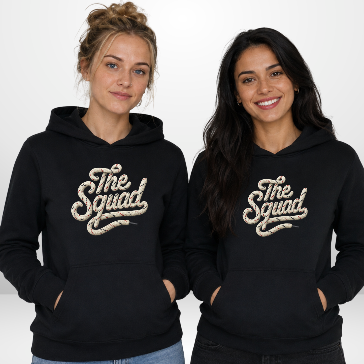 "HOCKEY LACES" The Squad Ladies Heavy Hoody