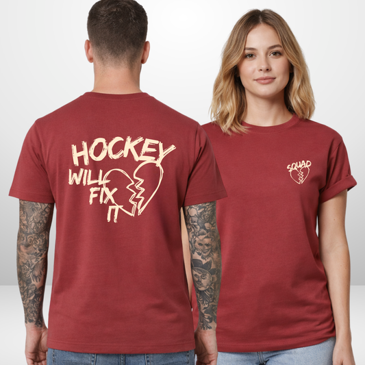 "HOCKEY WILL FIX IT" The Squad Hockey T-Shirt