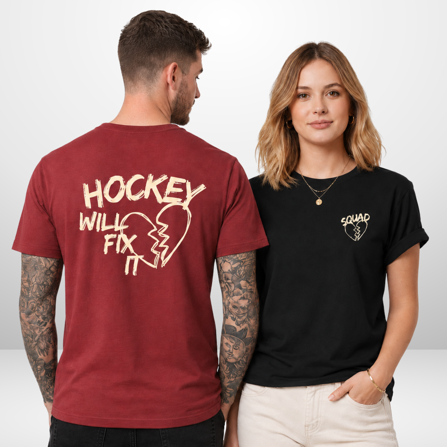 "HOCKEY WILL FIX IT" The Squad Hockey T-Shirt in 2 Farben