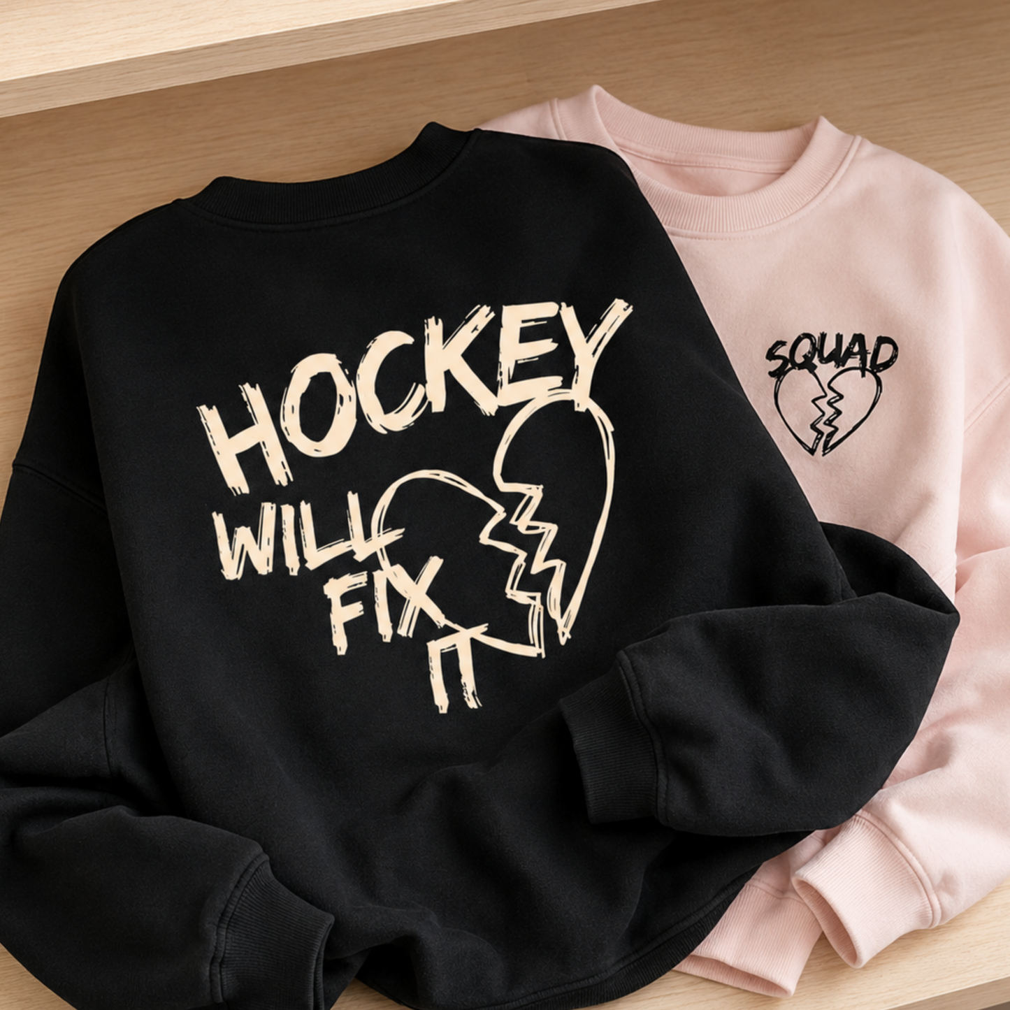 Hockey Will Fix It Ladies Oversized Crewneck