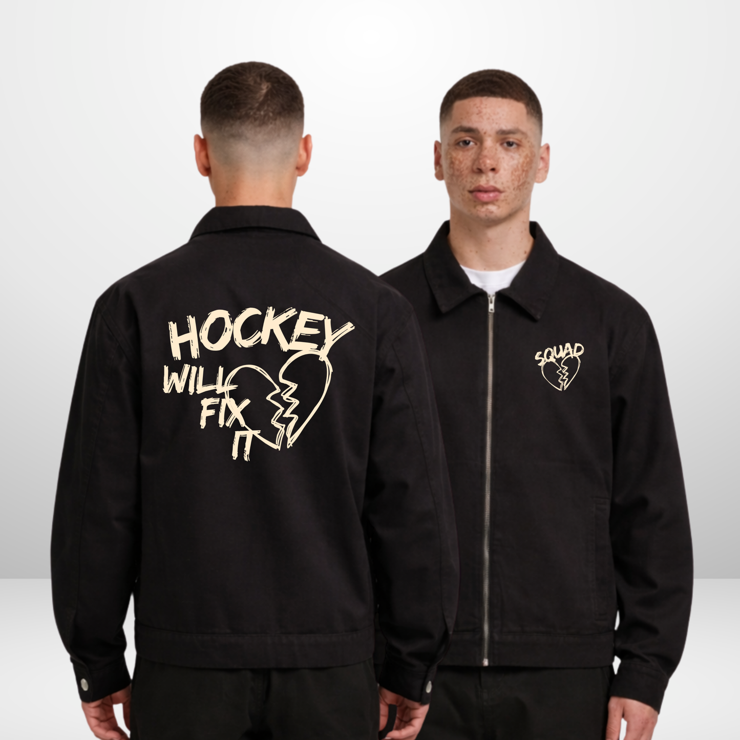"HOCKEY WILL FIX IT" The Squad Workwear Jacket in 2 Farben