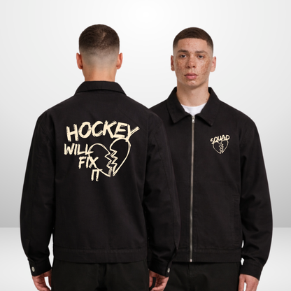 "HOCKEY WILL FIX IT" The Squad Workwear Jacket in 2 Farben