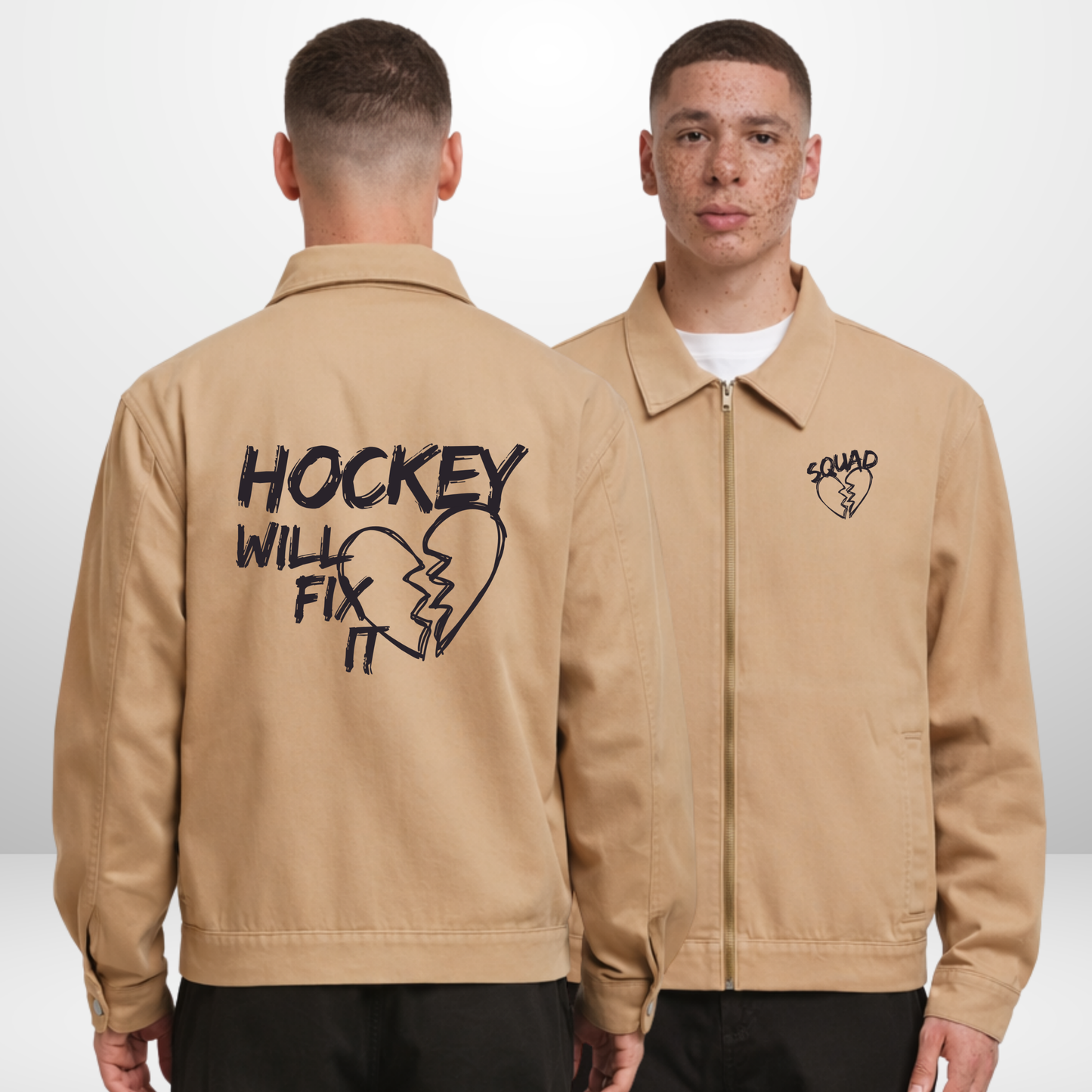 "HOCKEY WILL FIX IT" The Squad Workwear Jacket in 2 Farben