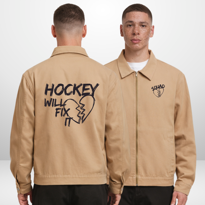 "HOCKEY WILL FIX IT" The Squad Workwear Jacket in 2 Farben