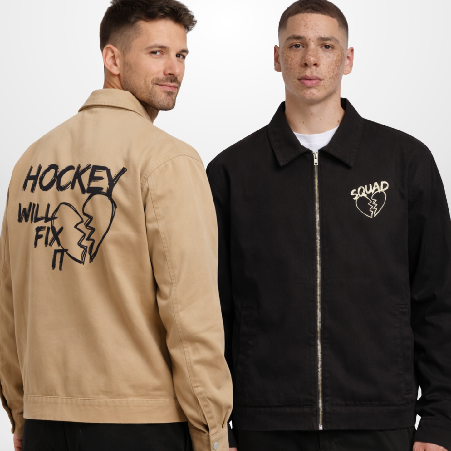 "HOCKEY WILL FIX IT" The Squad Workwear Jacket in 2 Farben