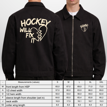 "HOCKEY WILL FIX IT" The Squad Workwear Jacket in 2 Farben