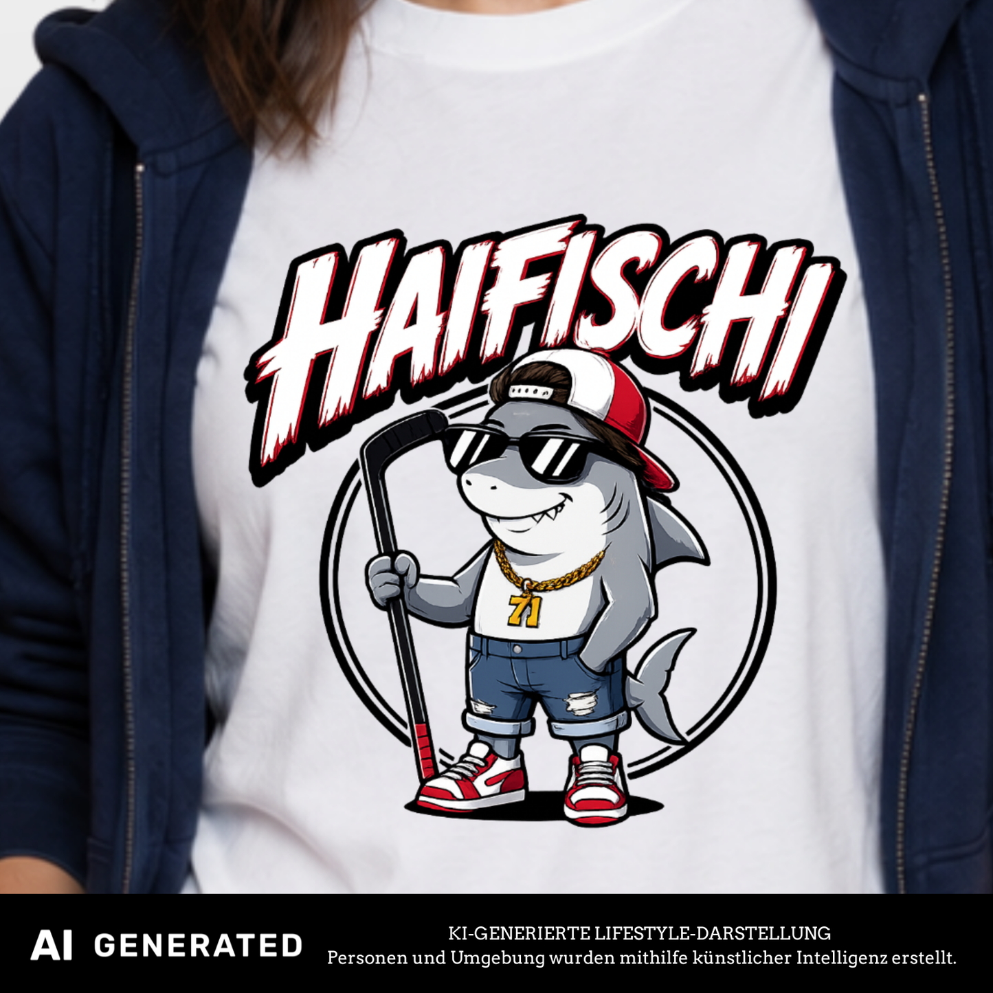 Haifischi Shirt Daniel Fischbuch X The Squad
