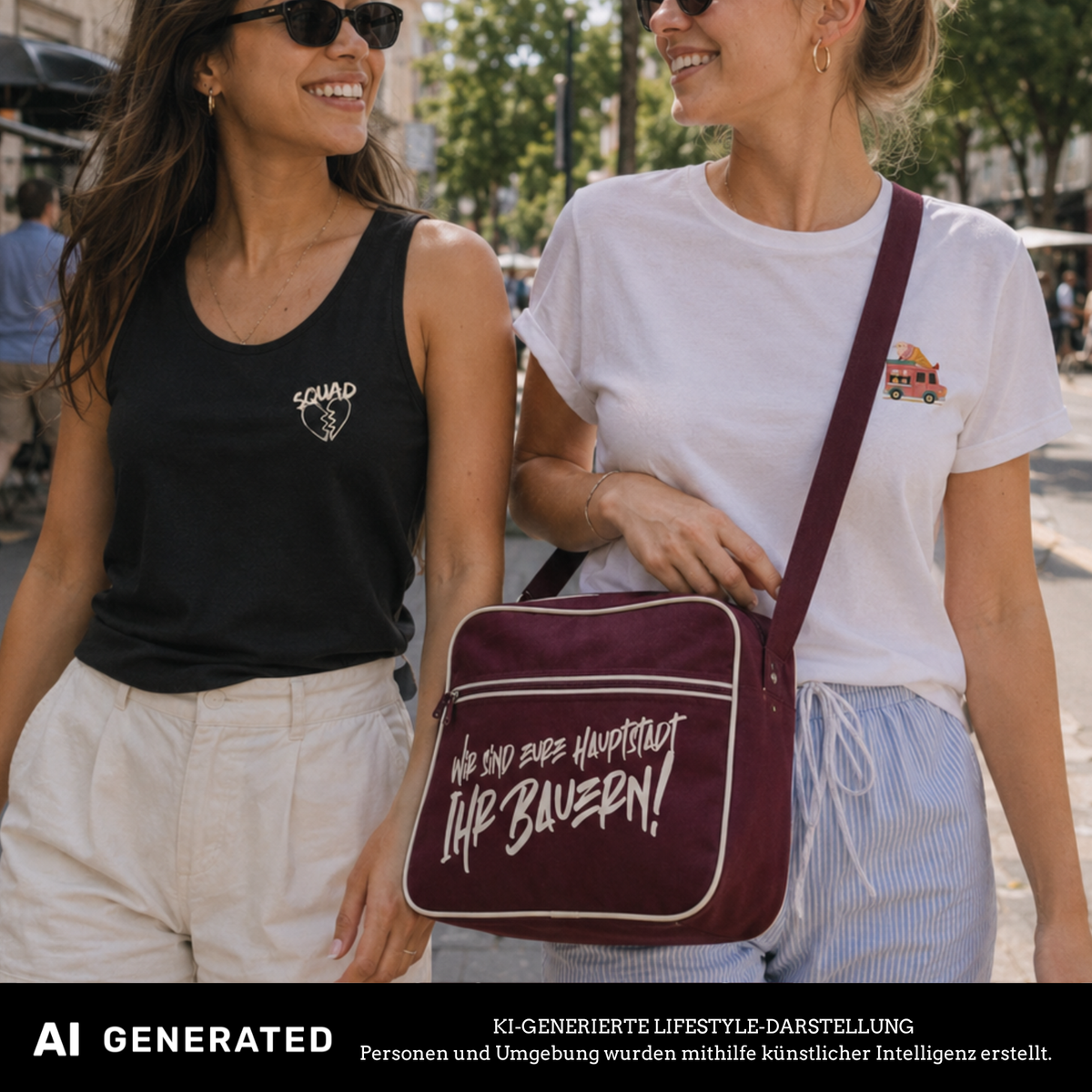 Wir sind eure Hauptstadt Retro Shoulder Bag