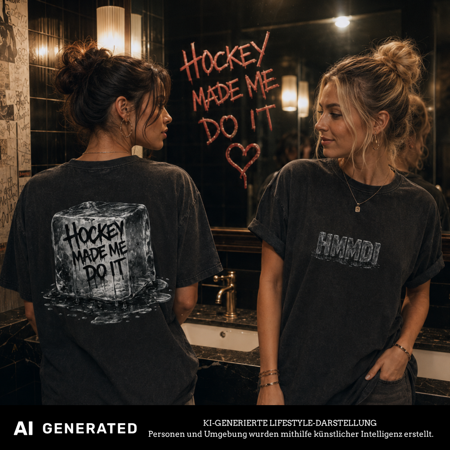 Hockey Made Me Do It Ladies Shirt