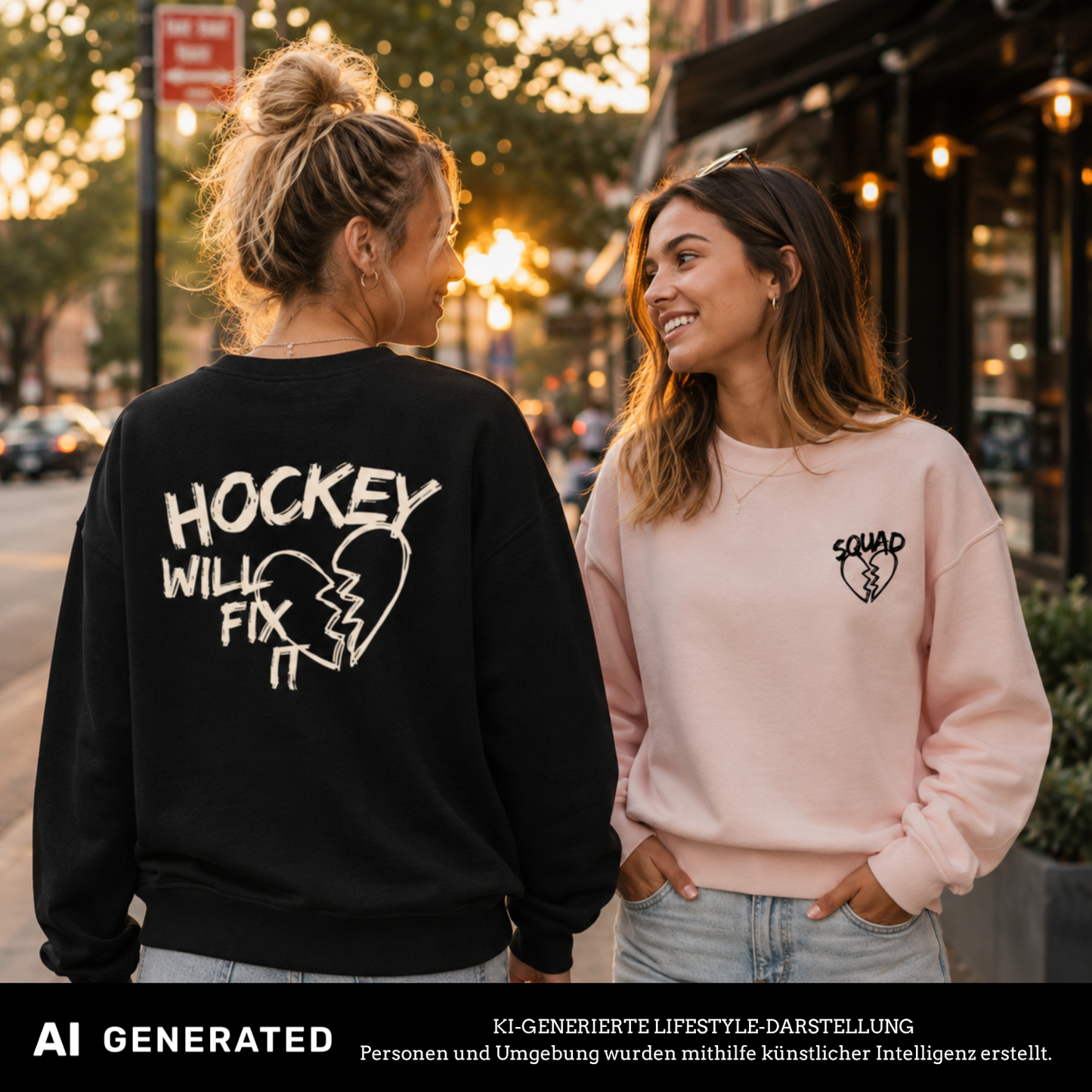 Hockey Will Fix It Ladies Oversized Crewneck