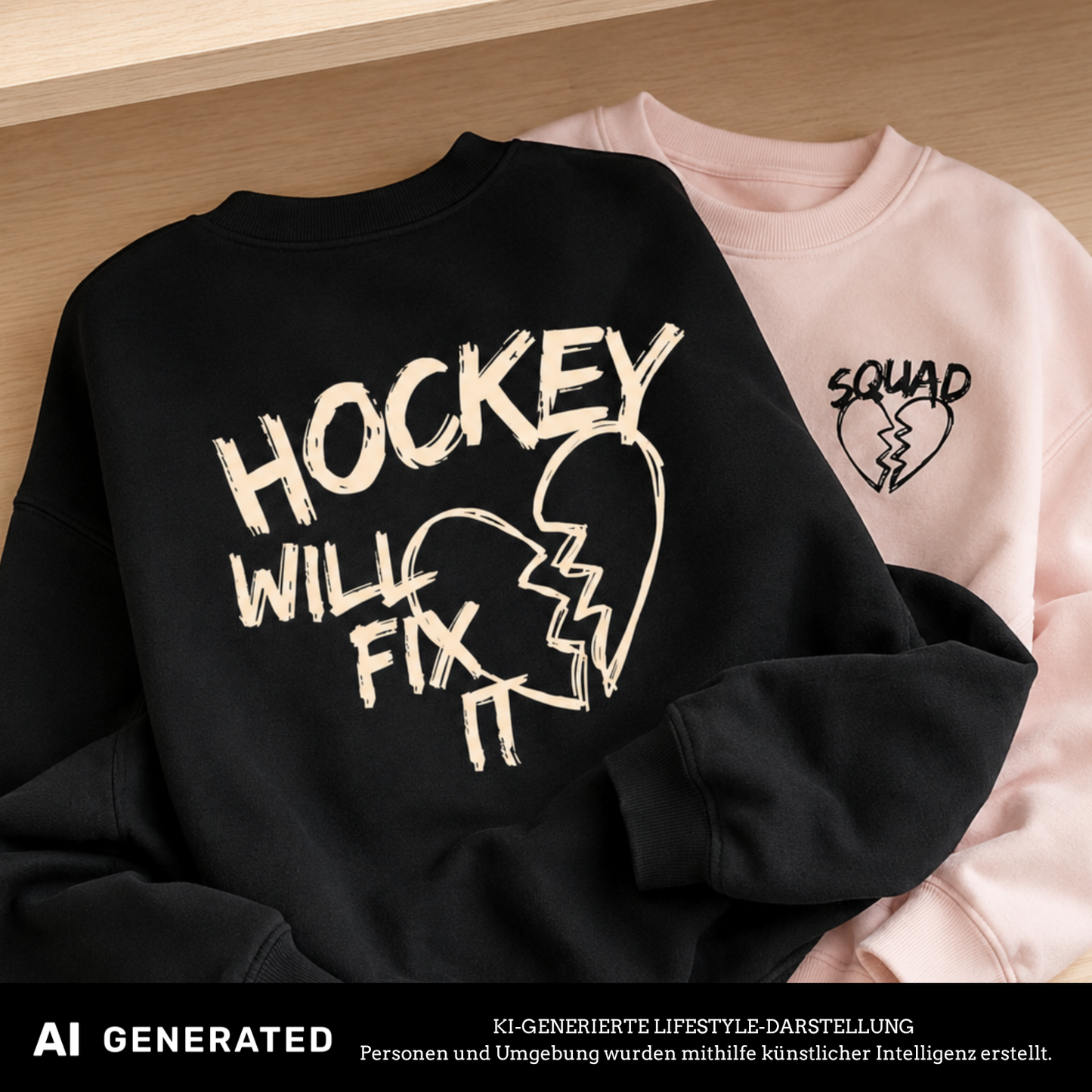 Hockey Will Fix It Ladies Oversized Crewneck