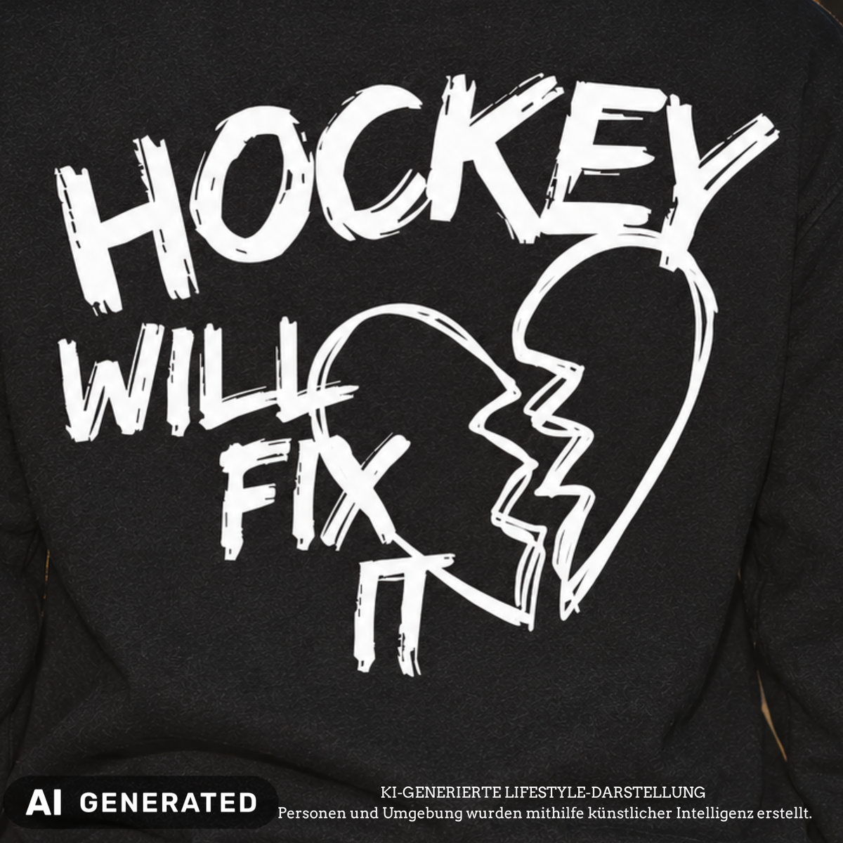 Hockey will fix it Ladies College Sweat Crew