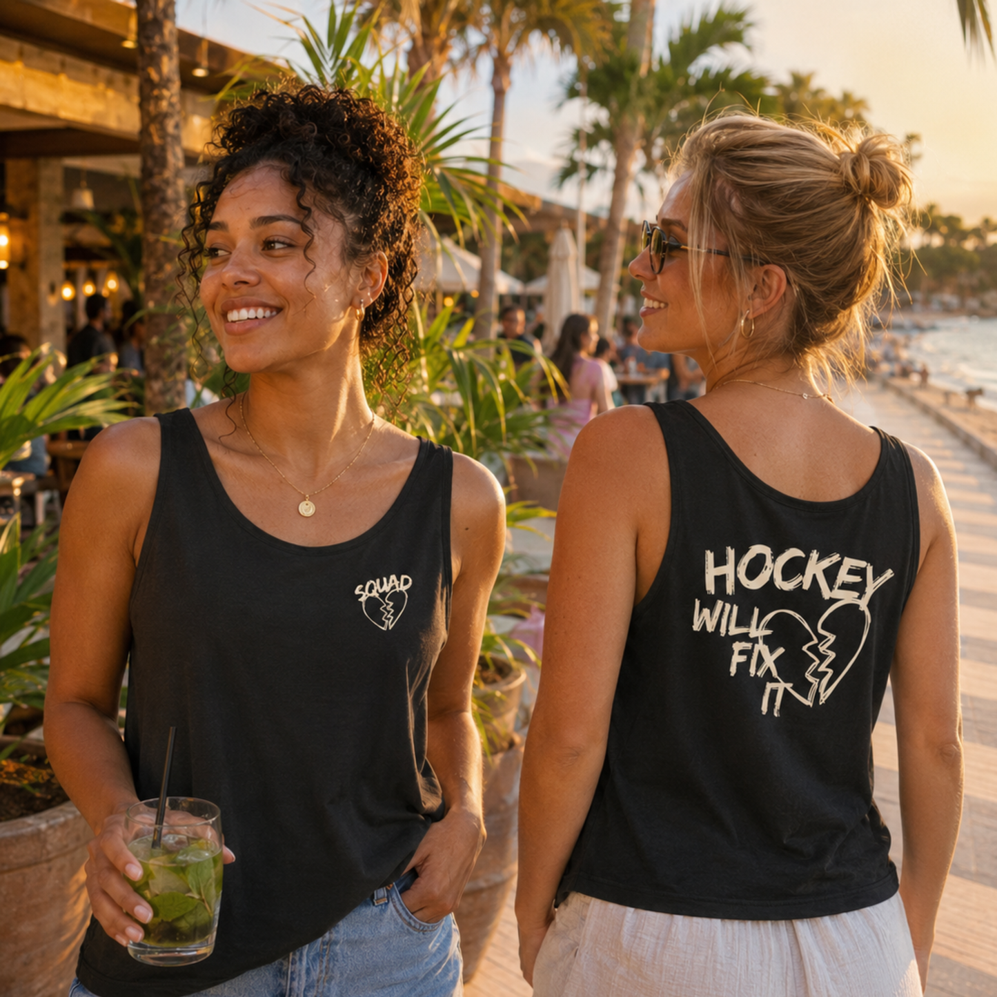 Hockey will fix it Ladies Oversized Tanktop
