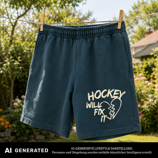 Hockey will fix it Vintage Heavy Shorts
