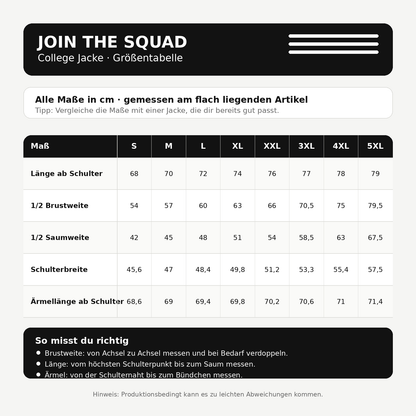 "JOIN THE SQUAD" The Squad Hockey College / Varsity Jacke