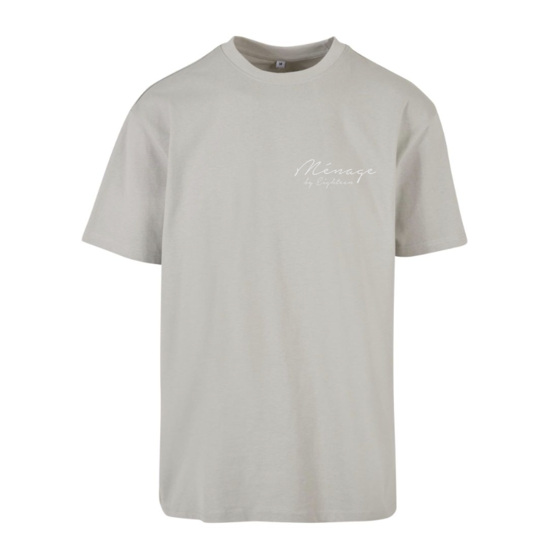 Jonas Müller "Menage by Eighteen" Oversized T-Shirt lightgrey  back